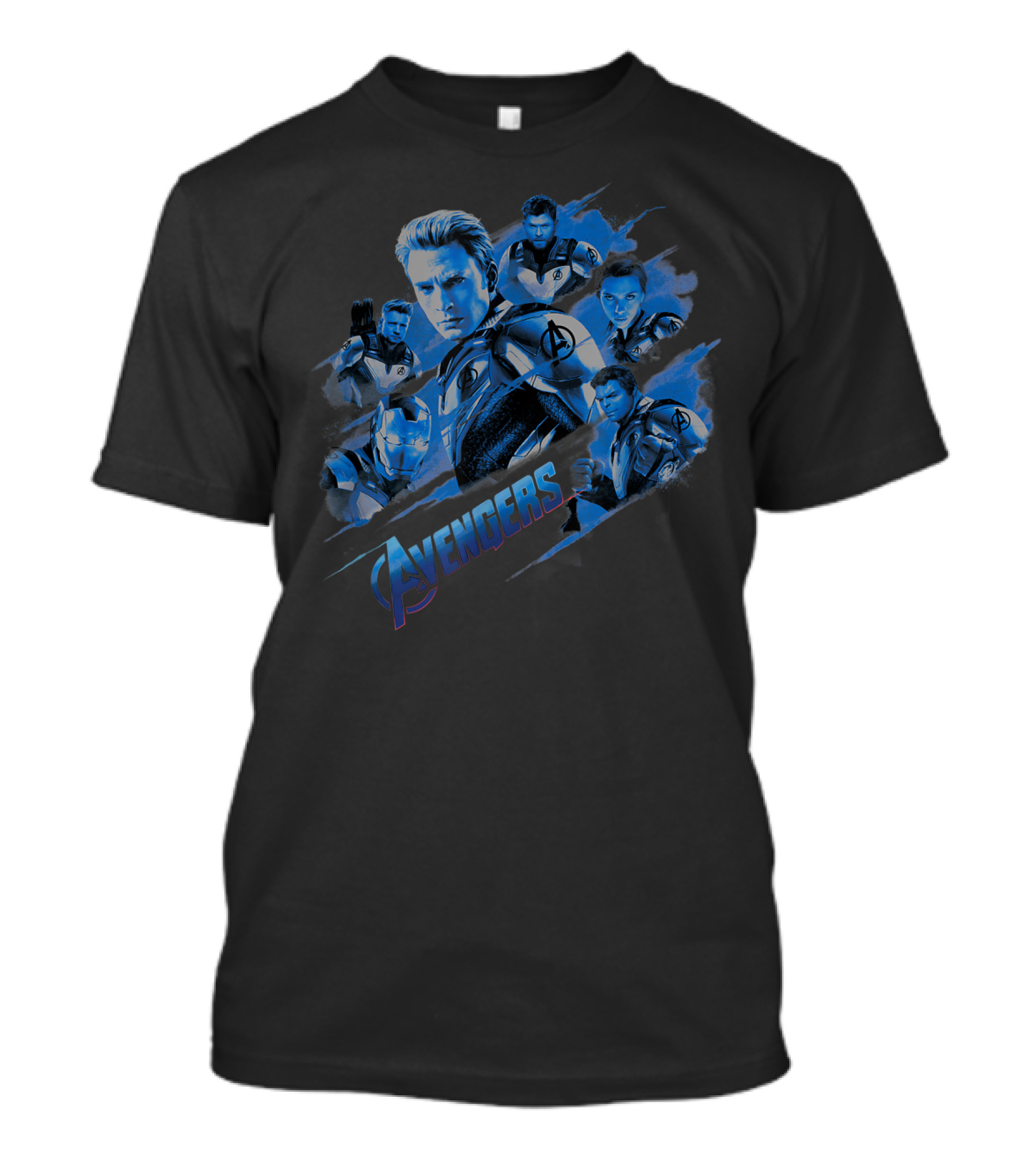 Marvel Avengers Endgame Captain America Blue Team Montage T-Shirt
