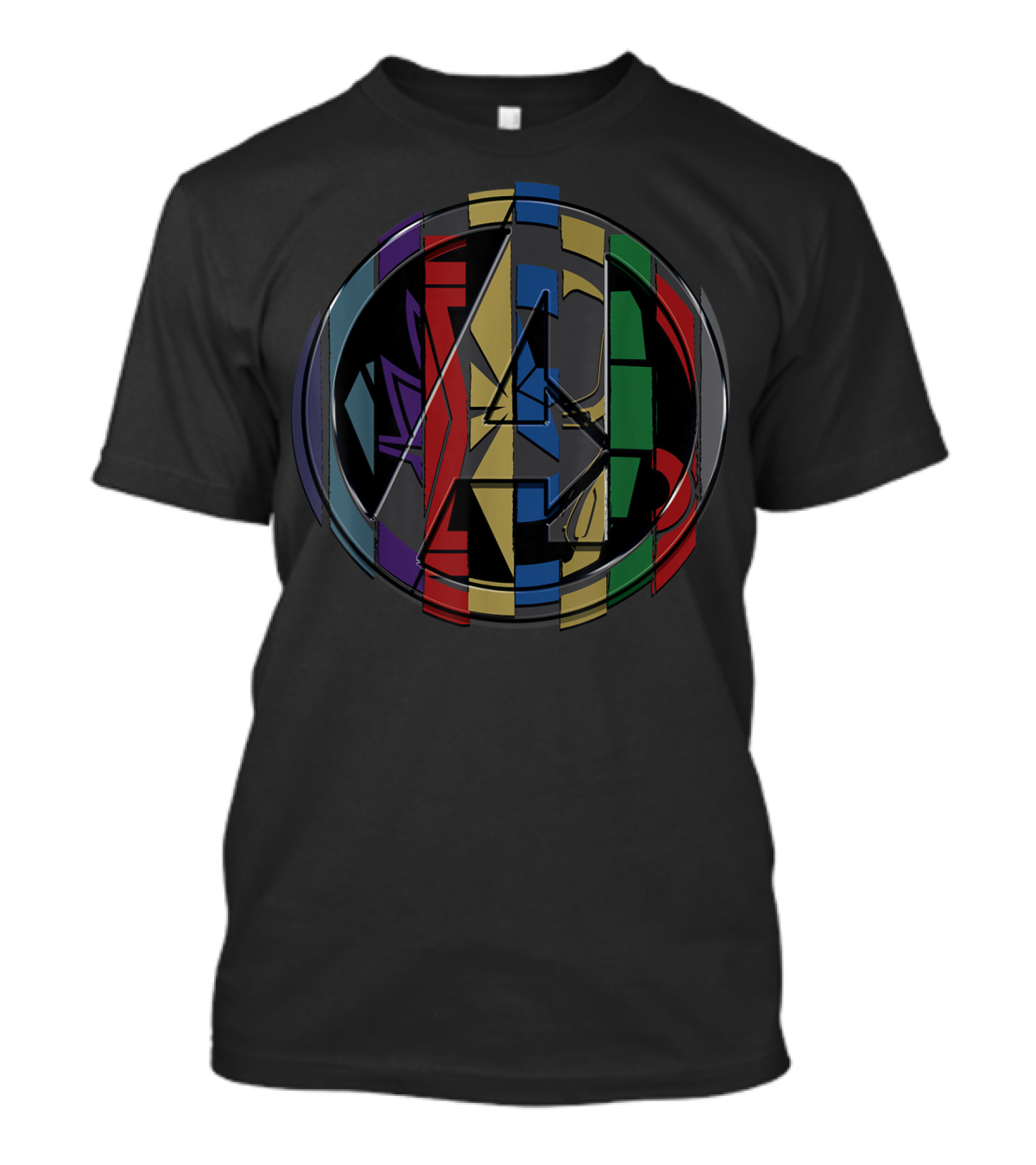 Marvel Avengers Endgame Super Hero Logo Colors T-Shirt
