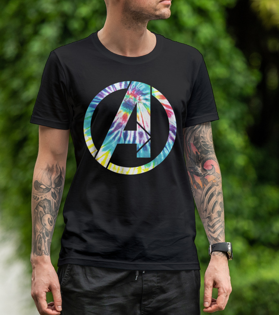 Marvel Avengers A Symbol Tie Dye T-Shirt