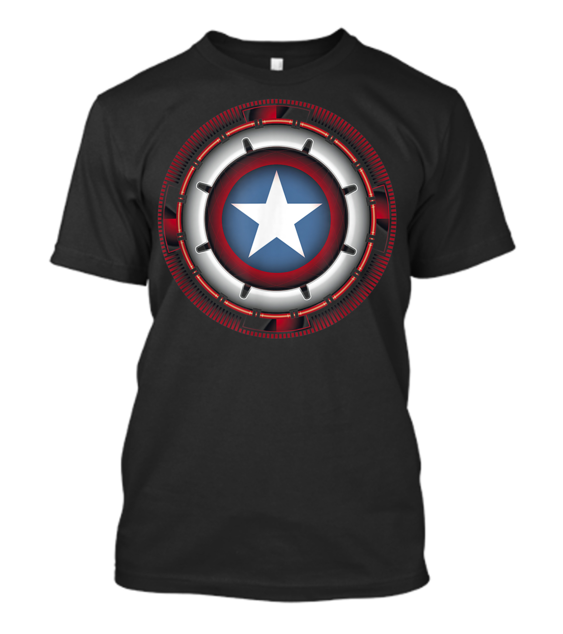 Marvel Captain America Avenger Future Shield Iconic Star Emblem T-Shirt