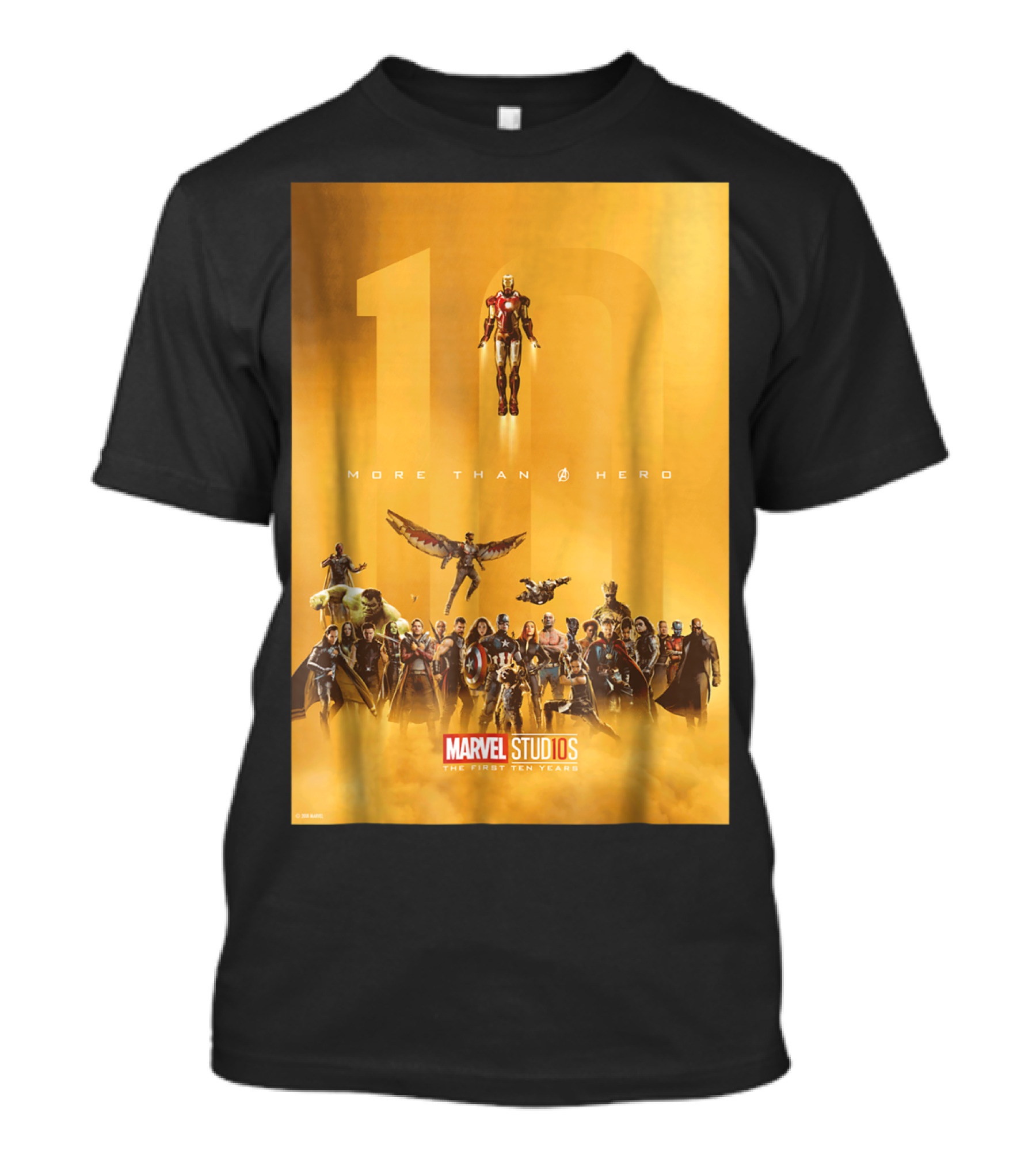 Marvel Studios More Than A Hero The First Ten Years T-Shirt