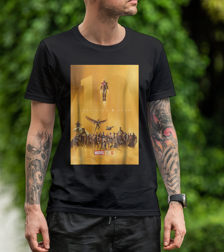 Marvel Studios More Than A Hero The First Ten Years T-Shirt