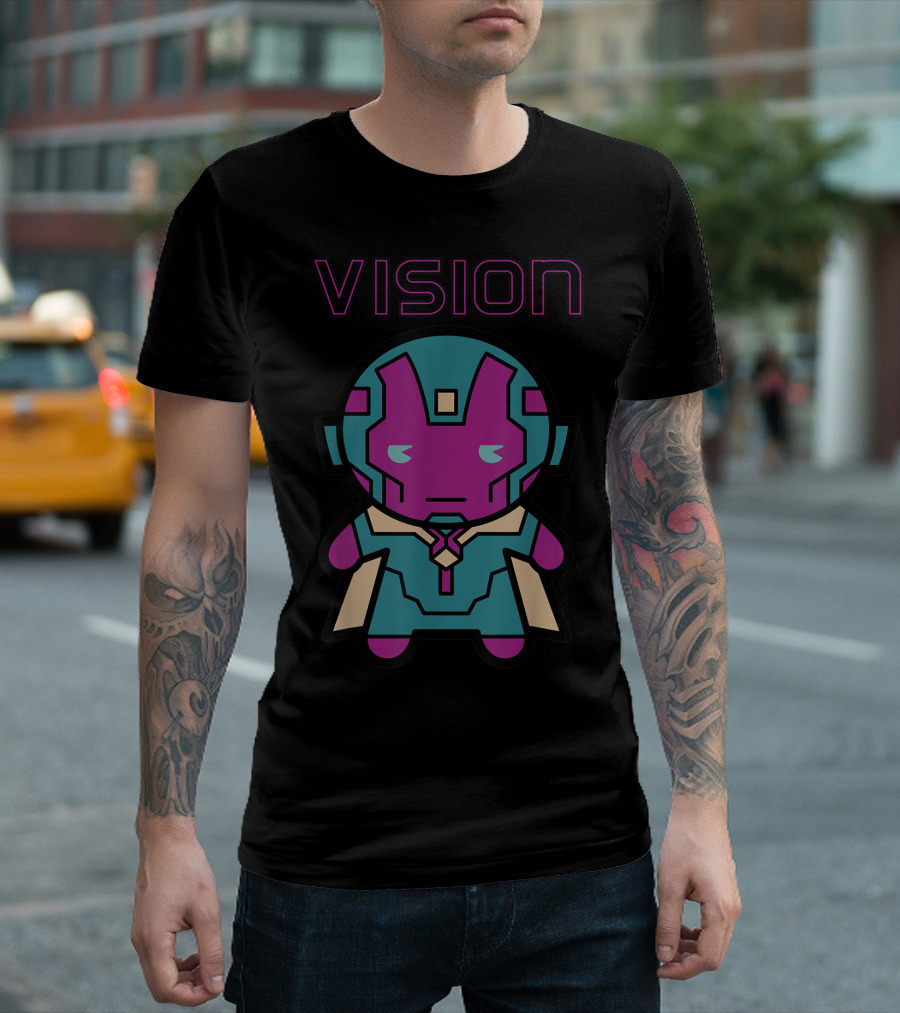Vision Marvel Kawaii Cute Profile Avenger T-Shirt