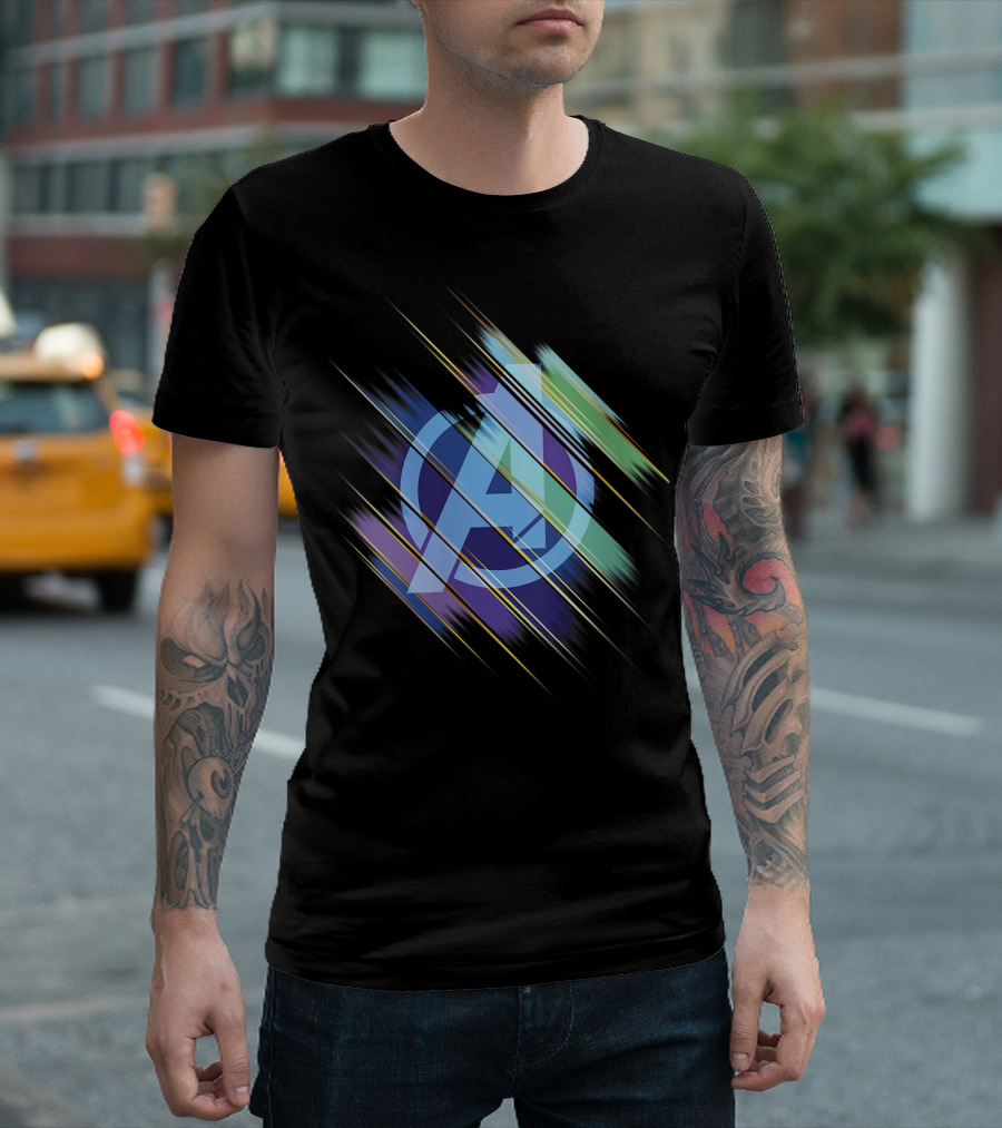 Marvel Avengers Endgame Swiped Colors T-Shirt