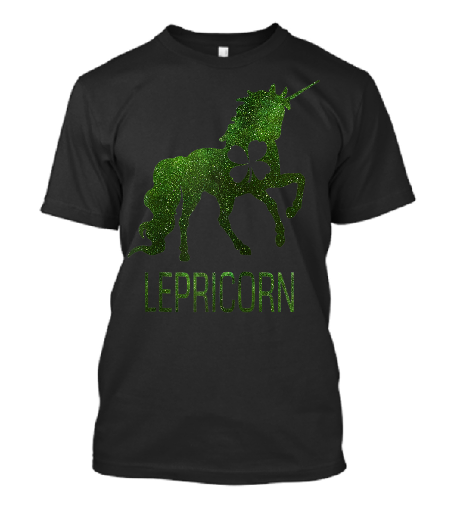 Cute Glitter Green Lepricorn Unicorn St Patrick's Day T-Shirt