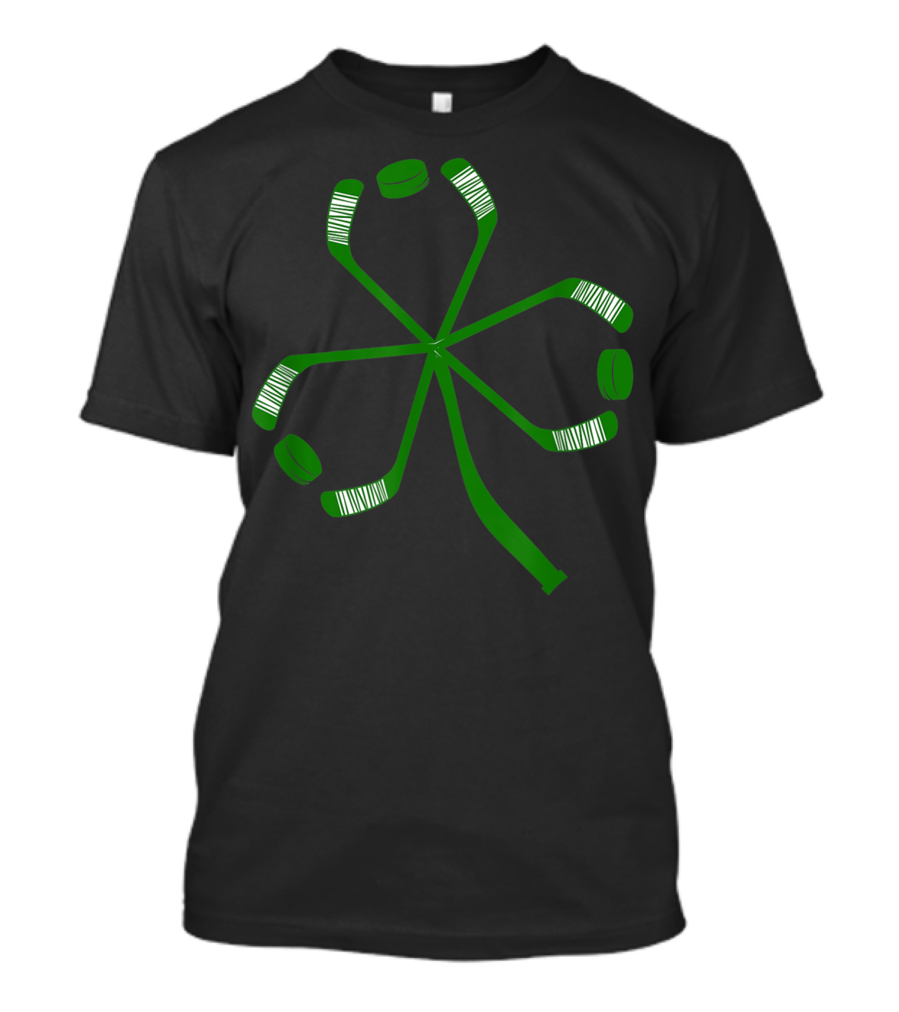 Funny Shamrock Hockey Sticks For Patrick's Day T-Shirt