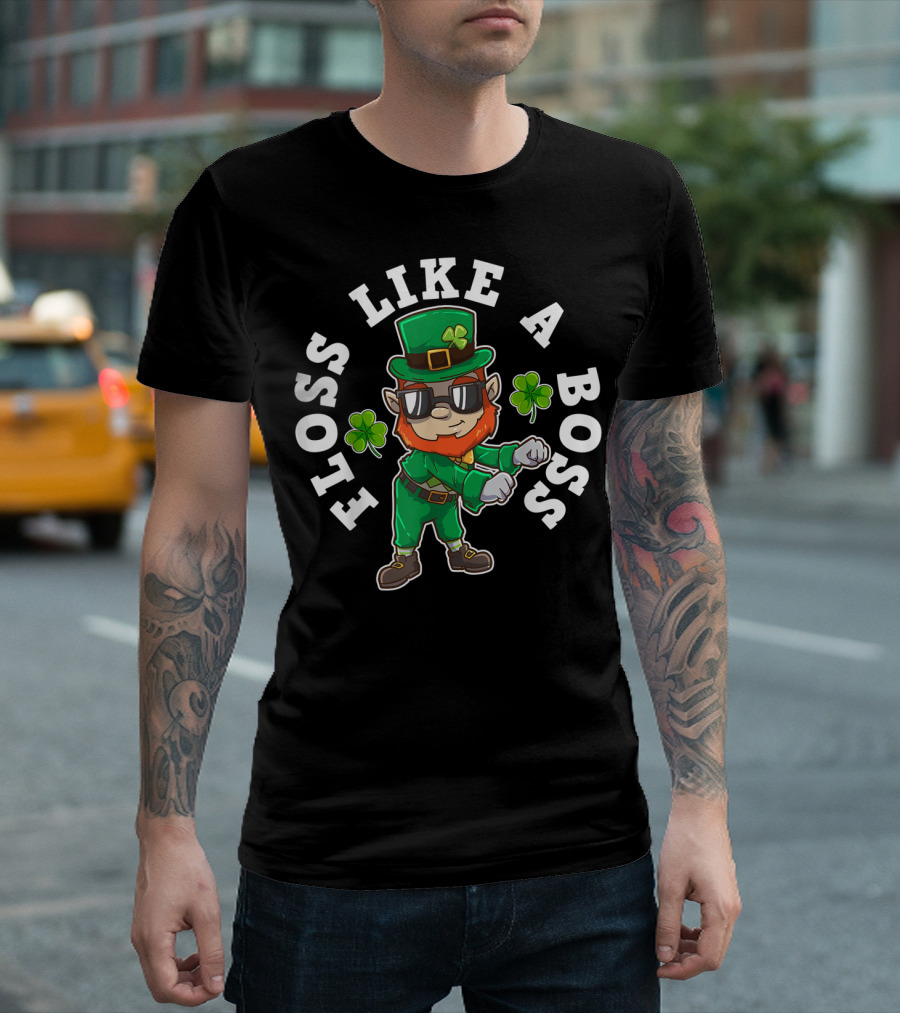 Floss Like a Boss Leprechaun St Patrick's Day Irish T-Shirt