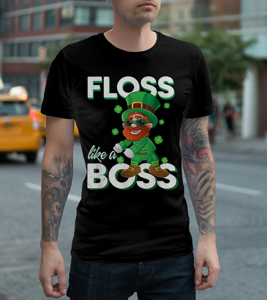Floss Like A Boss Leprechaun St Patrick's Day Floss T-Shirt