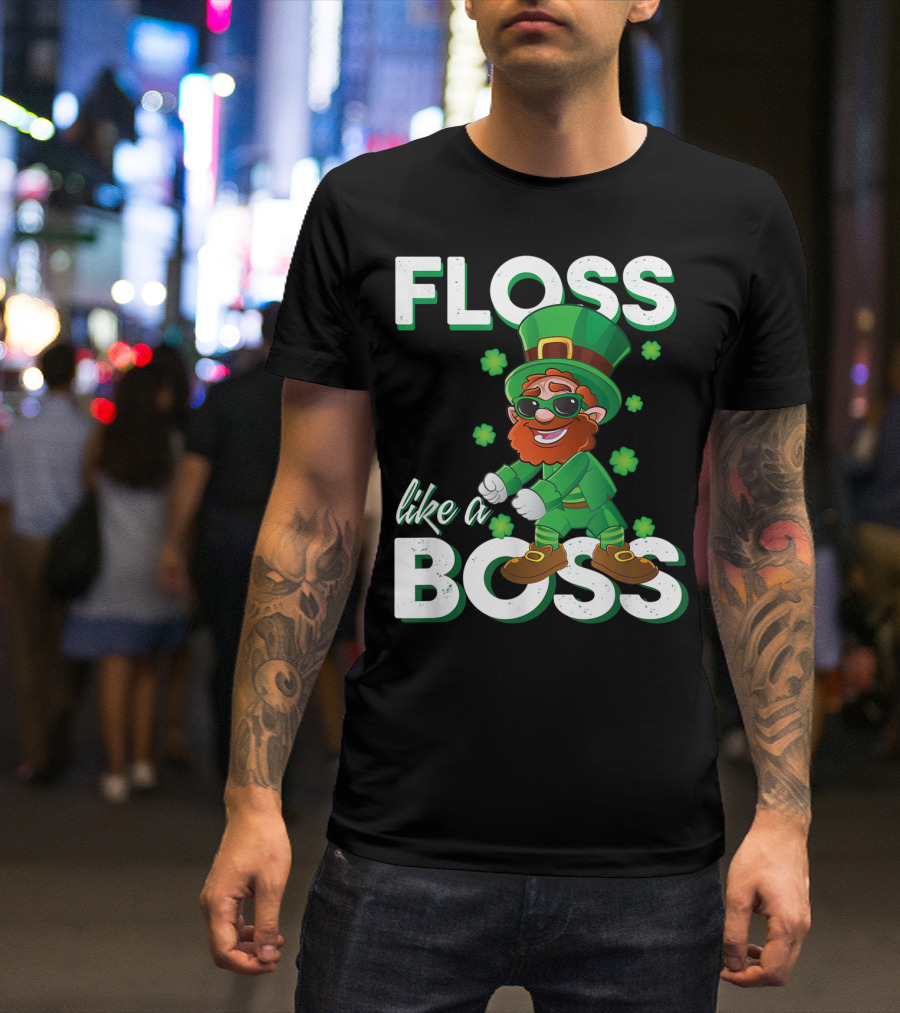 Floss Like A Boss Leprechaun St Patrick's Day Floss T-Shirt