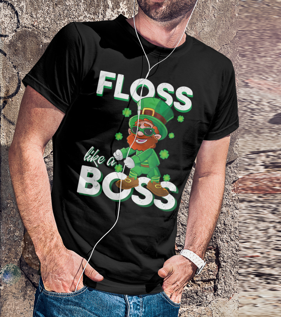 Floss Like A Boss Leprechaun St Patrick's Day Floss T-Shirt