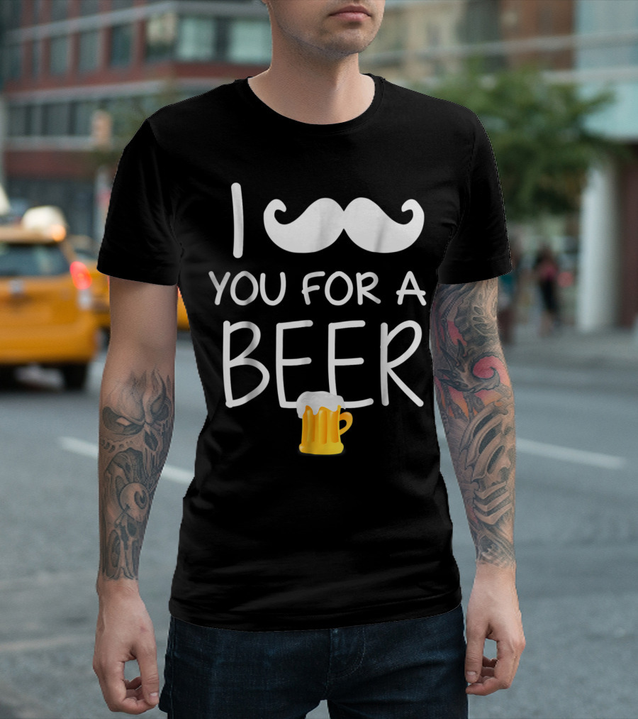 I Mustache You For A Beer St Patrick's Day Mug Image T-Shirt