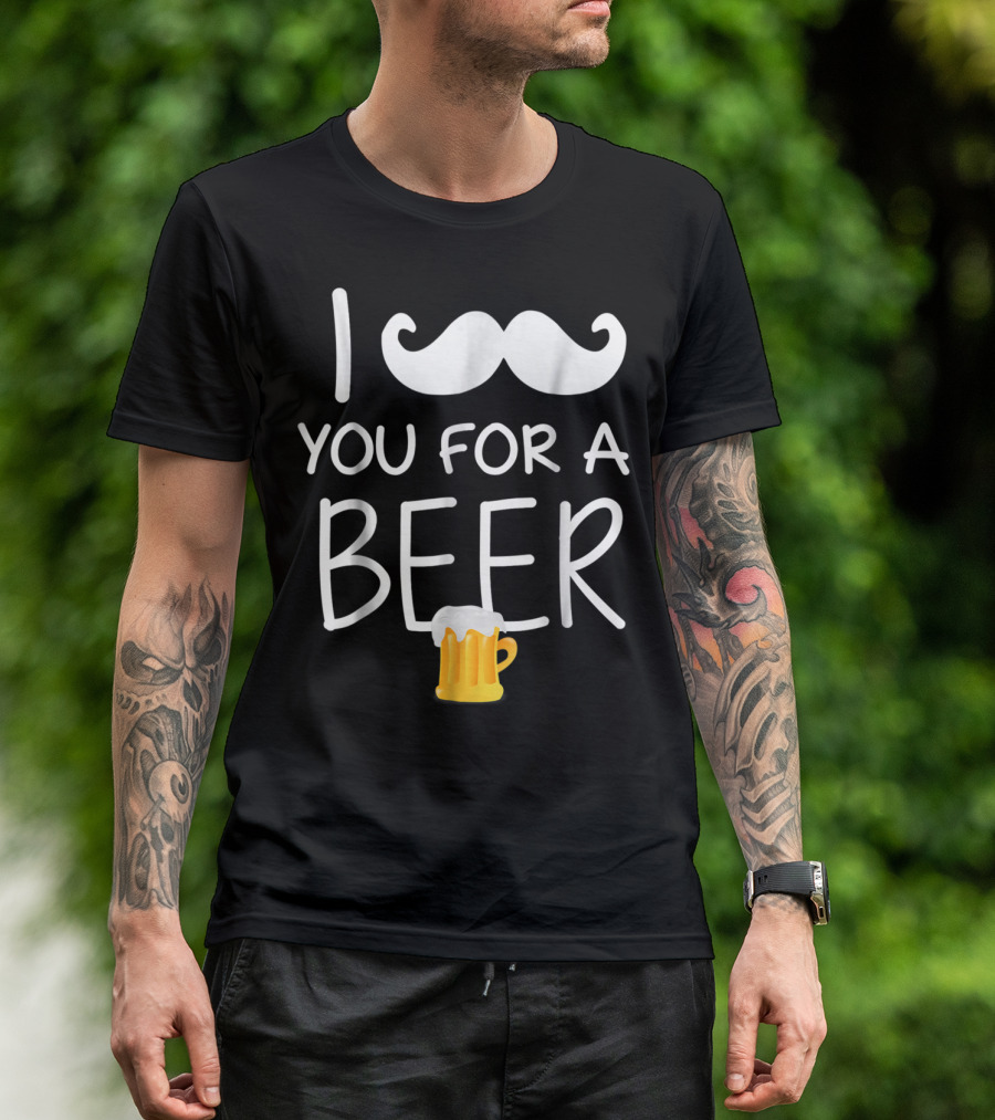 I Mustache You For A Beer St Patrick's Day Mug Image T-Shirt