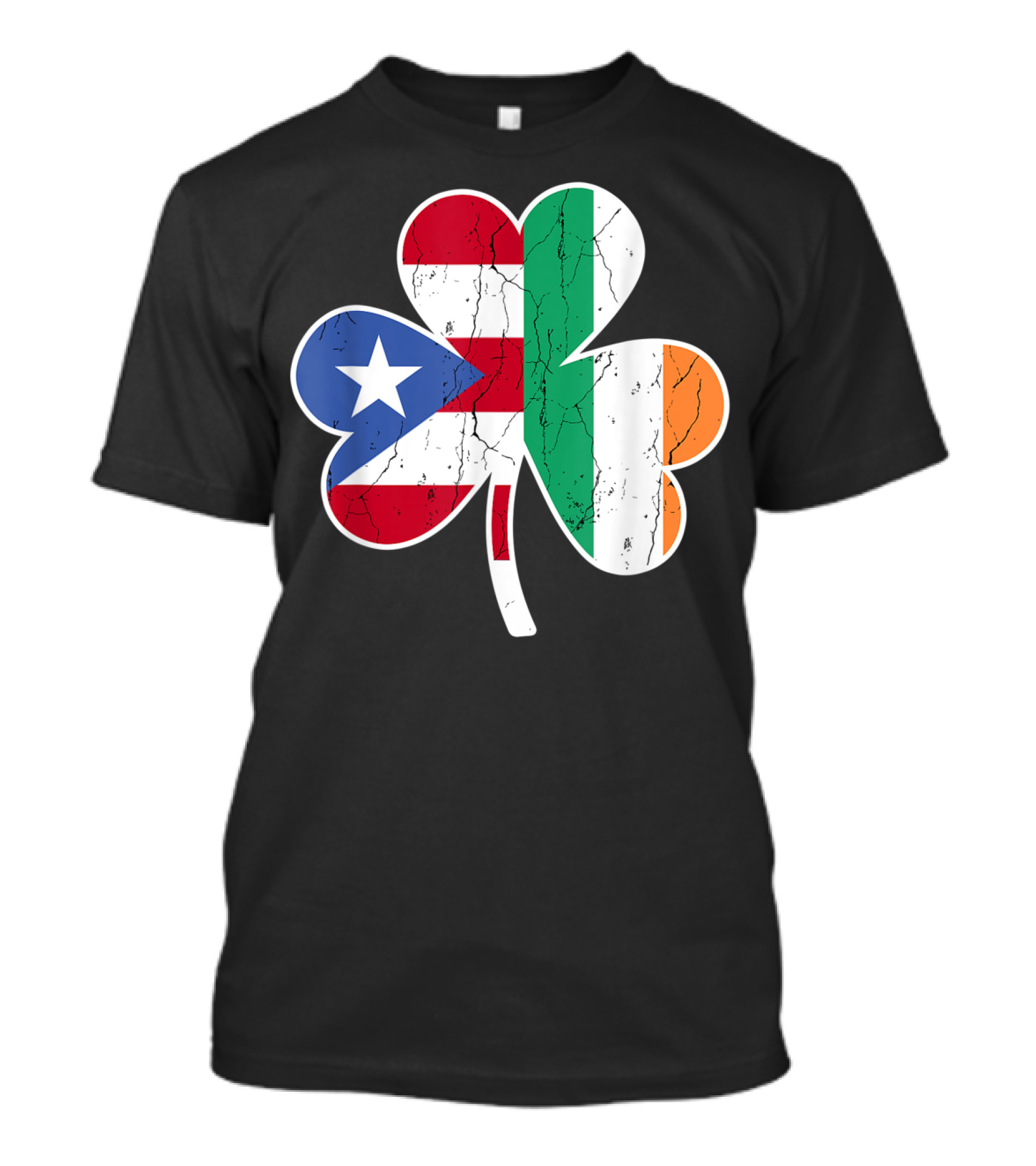 Irish Puerto Rican Shamrock St Patrick's Day T-Shirt