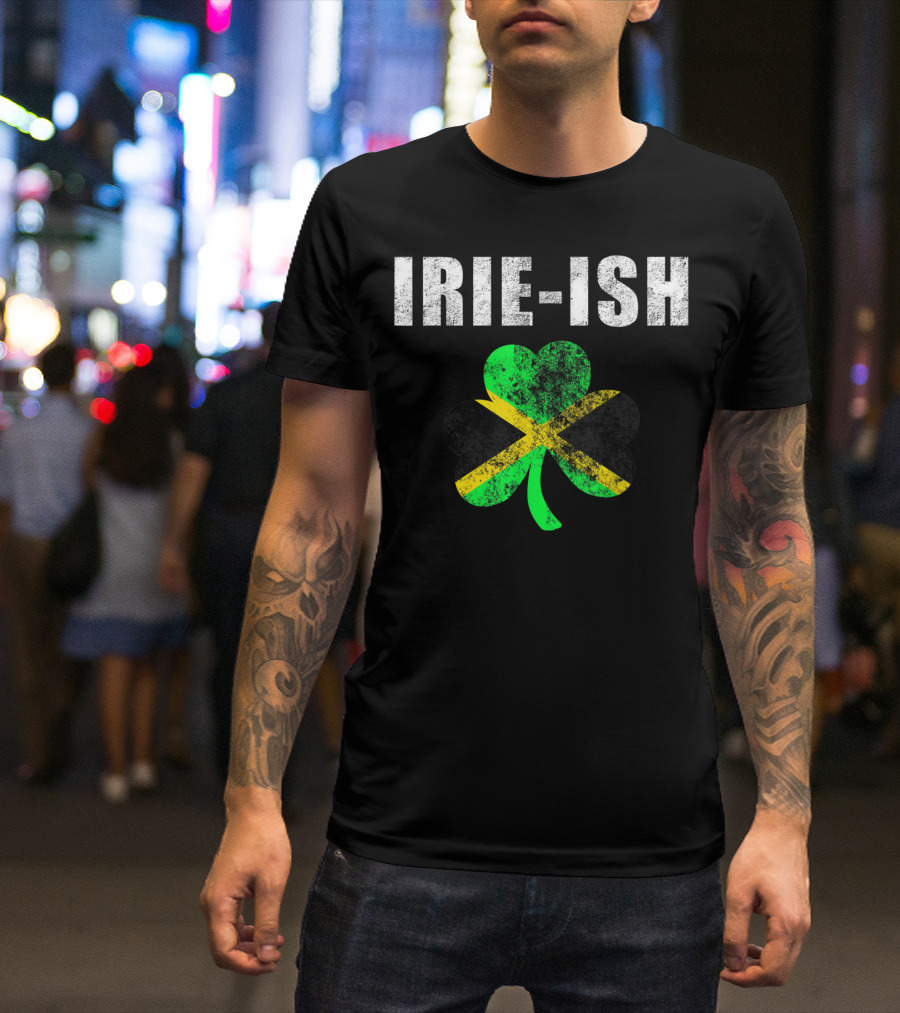 Irie-ish Jamaican St Patrick's Day Clover T-Shirt