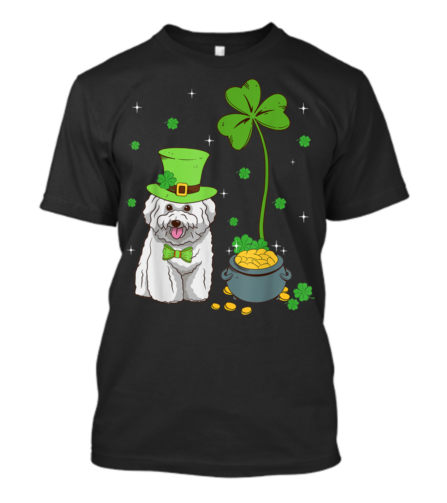 Shamrock Leprechaun Havanese St Patrick's Day Pot Of Gold T-Shirt