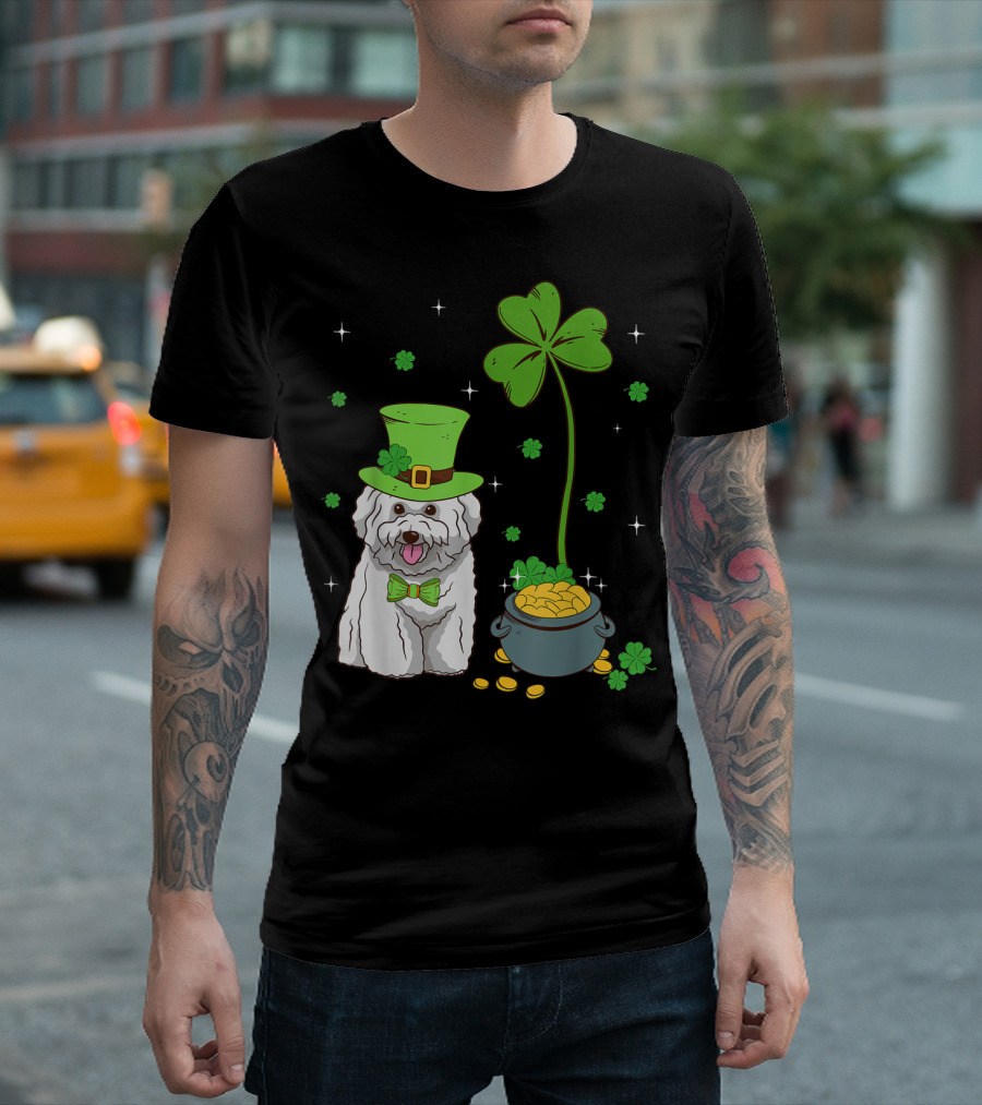 Shamrock Leprechaun Havanese St Patrick's Day Pot Of Gold T-Shirt