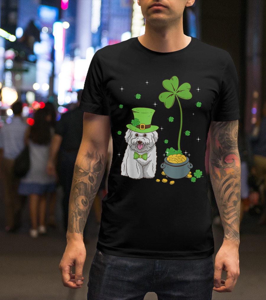 Shamrock Leprechaun Havanese St Patrick's Day Pot Of Gold T-Shirt