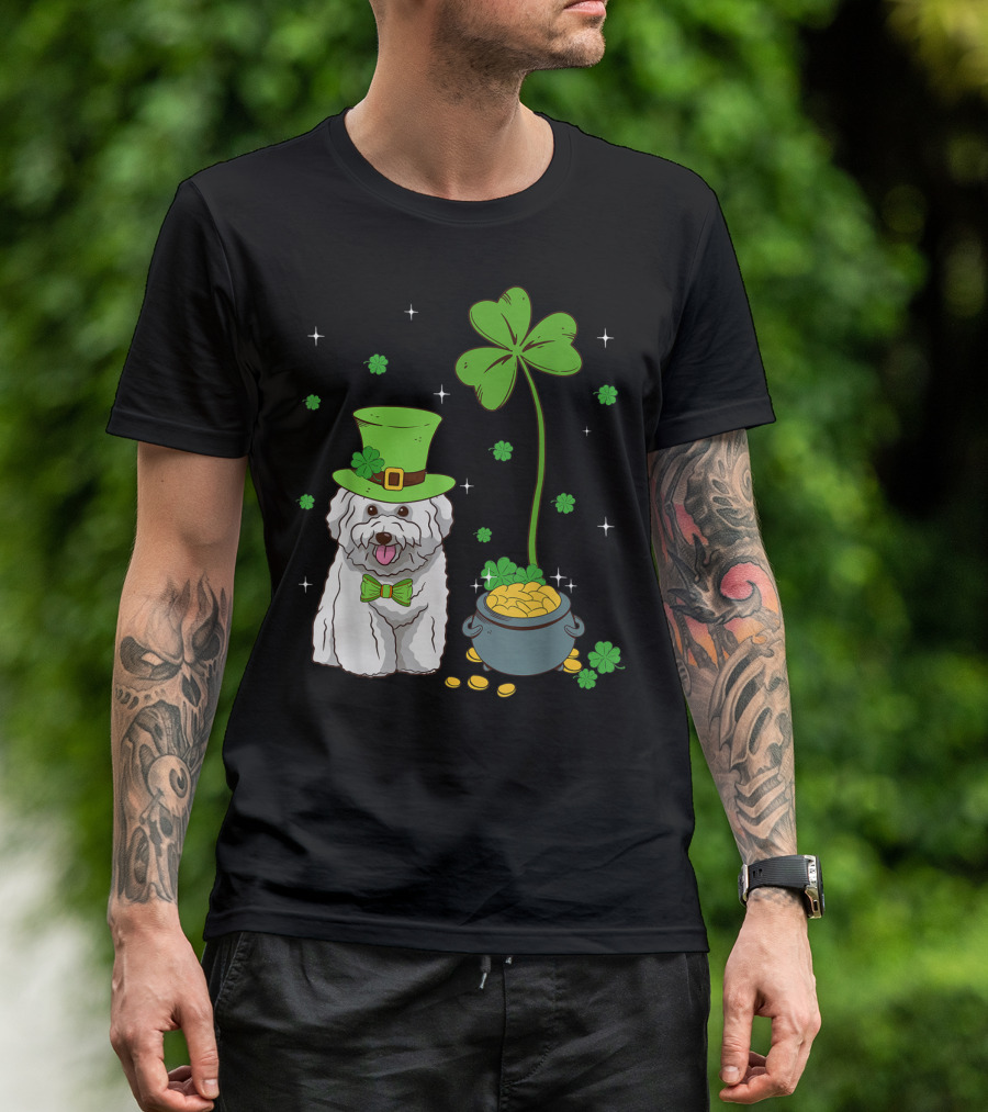 Shamrock Leprechaun Havanese St Patrick's Day Pot Of Gold T-Shirt