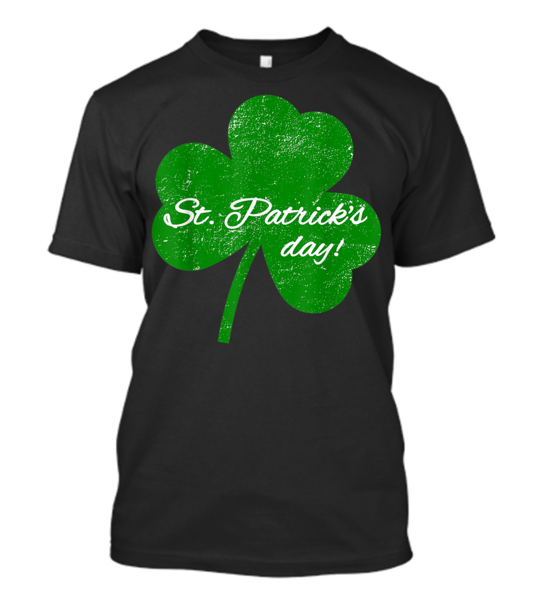 St Patrick's Day Distressed Green Shamrock T-Shirt