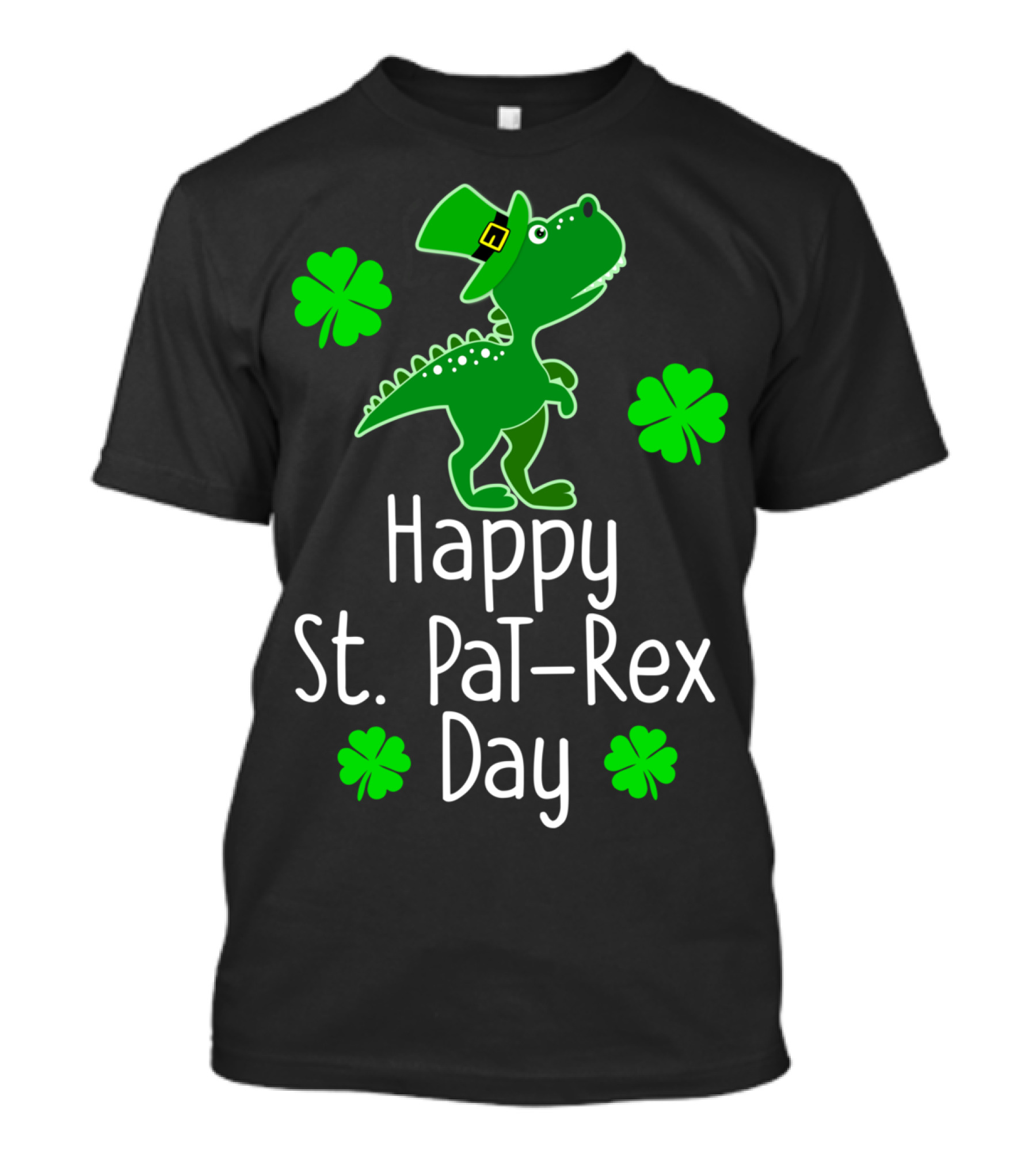 Happy St. Pat-Rex Day Dinosaur With Shamrocks St Patrick's T-Shirt