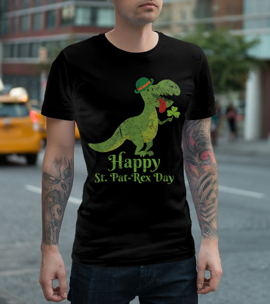 Happy St. Pat-Rex Day Vintage St Patrick's Day T-Shirt