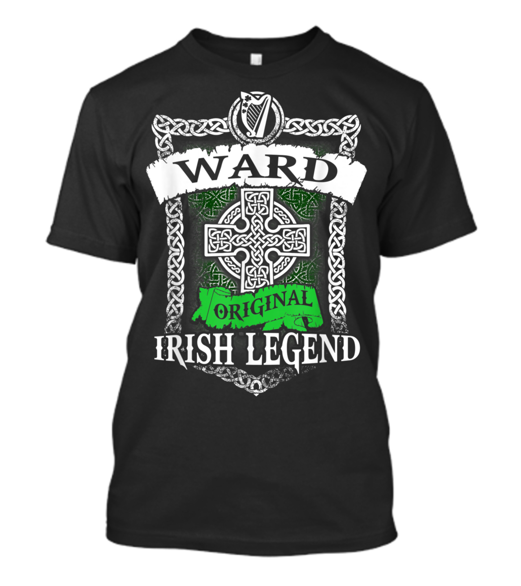Ward Original Irish Legend Celtic Knot Cross Harp T-Shirt