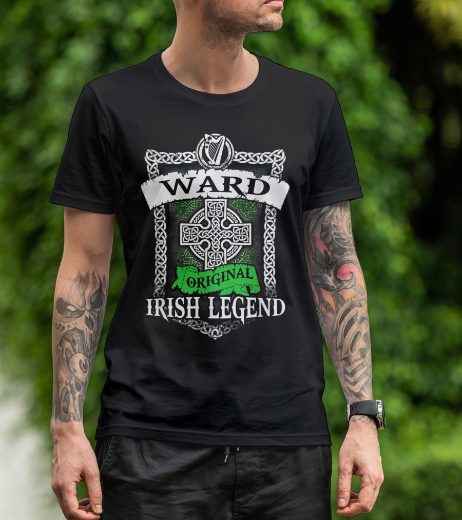 Ward Original Irish Legend Celtic Knot Cross Harp T-Shirt