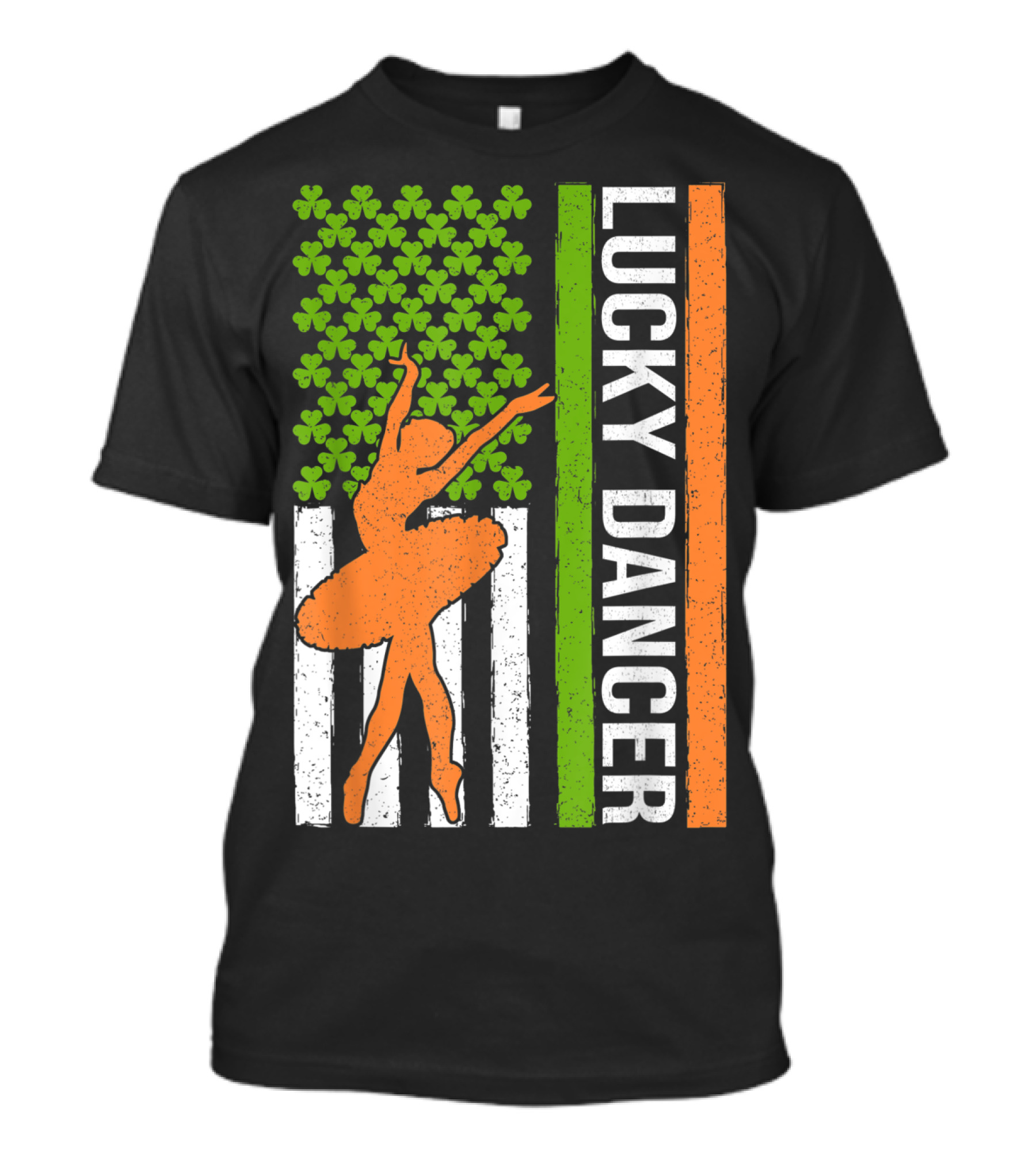 Lucky Dancer Shamrock Irish American St Patrick's Flag T-Shirt