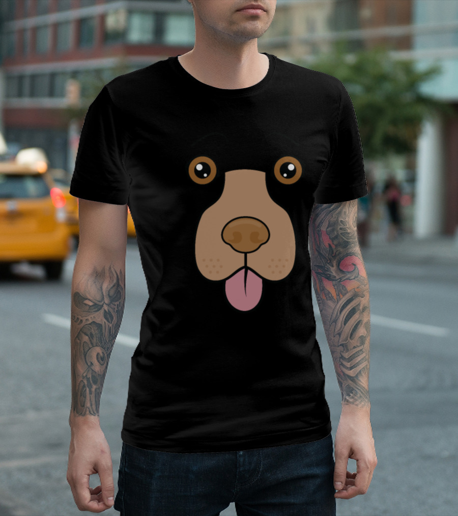 Labrador Face Illustration with Tongue Out T-Shirt