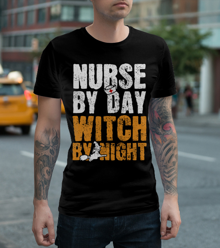 Nurse By Day Witch By Night T-Shirt