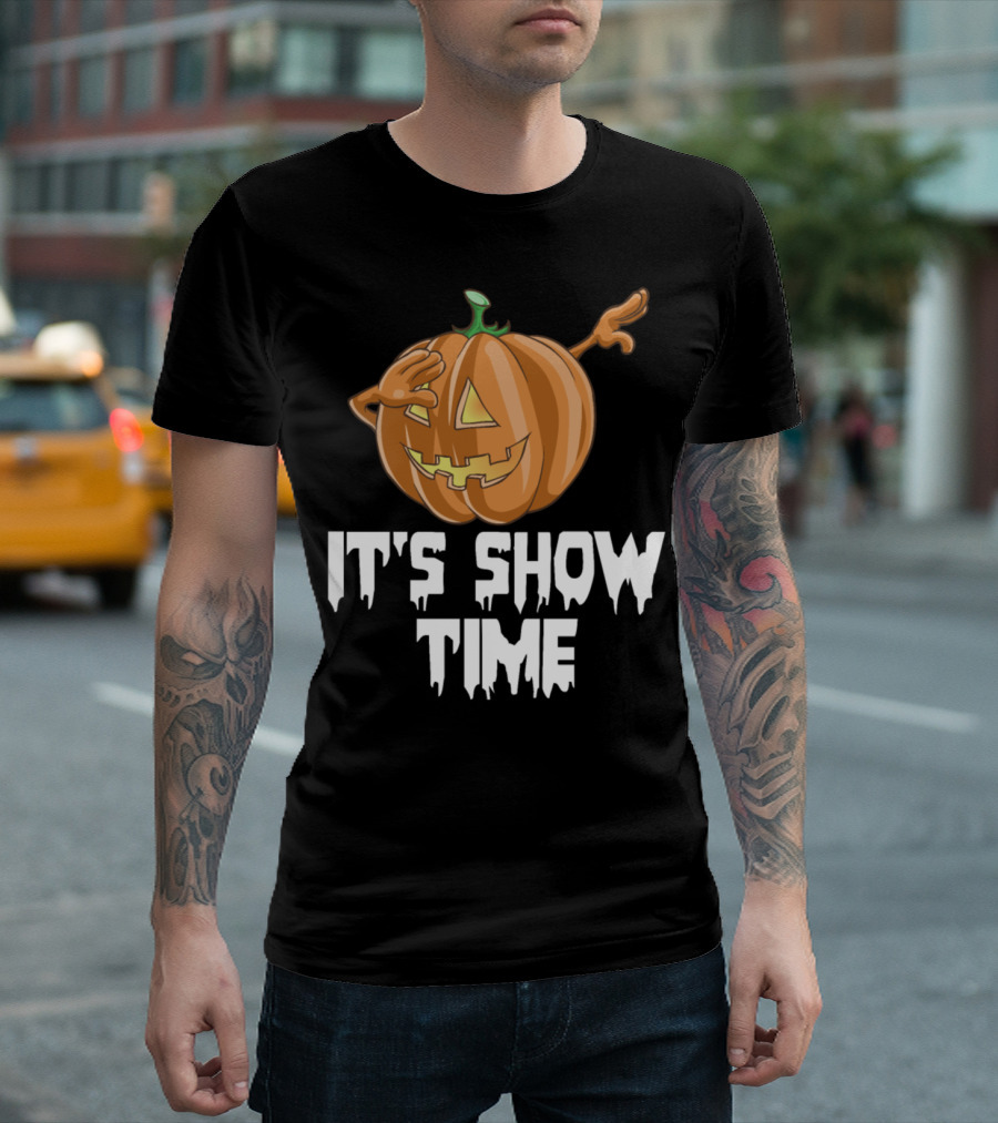 Funny Halloween Pumpkin It's Show Time T-Shirt