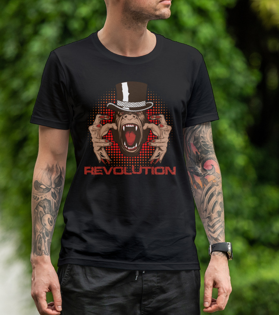 Revolution Top Hat Screaming Primate T-Shirt