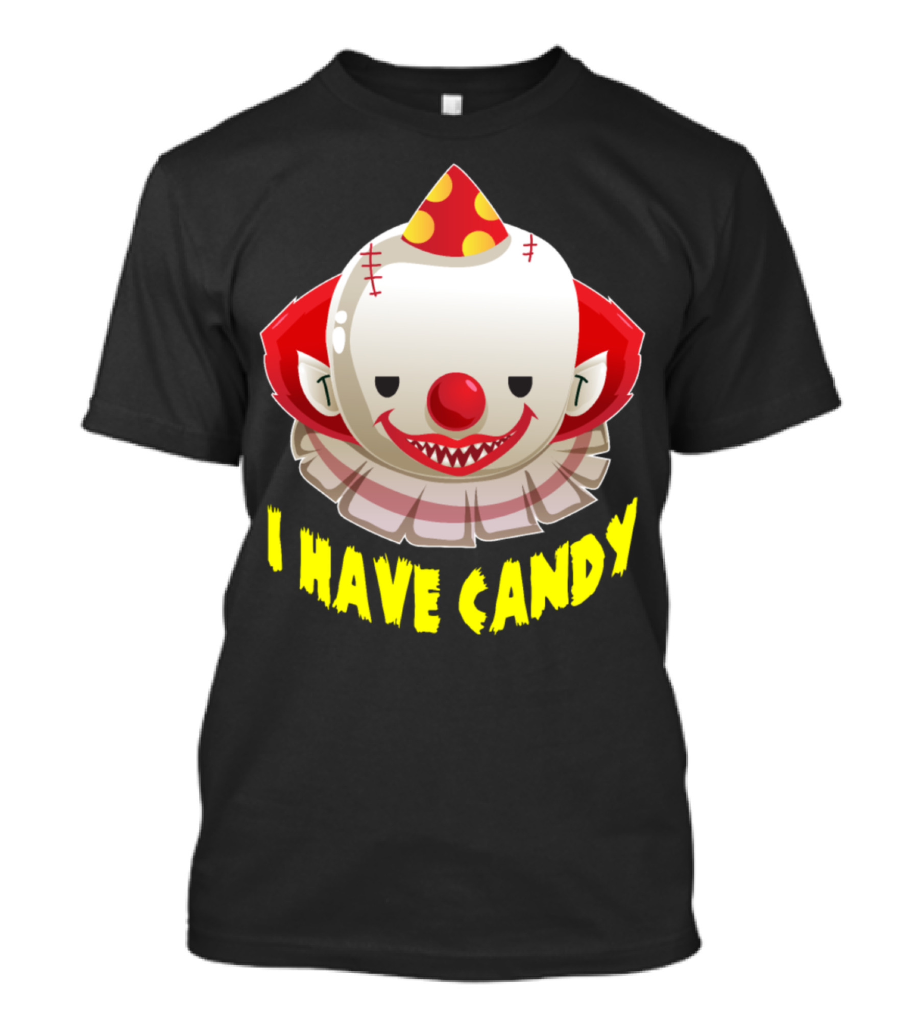 Scary Clown Evil Halloween I Have Candy Creepy Grinning Costume T-Shirt