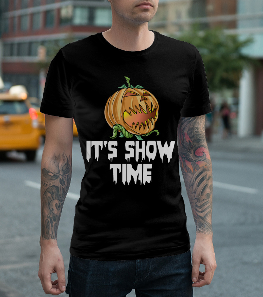 Scary Pumpkin It's Show Time Jack-O'-Lantern T-Shirt