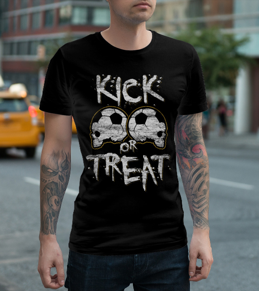 KICK OR TREAT SOCCER SKULLS T-Shirt