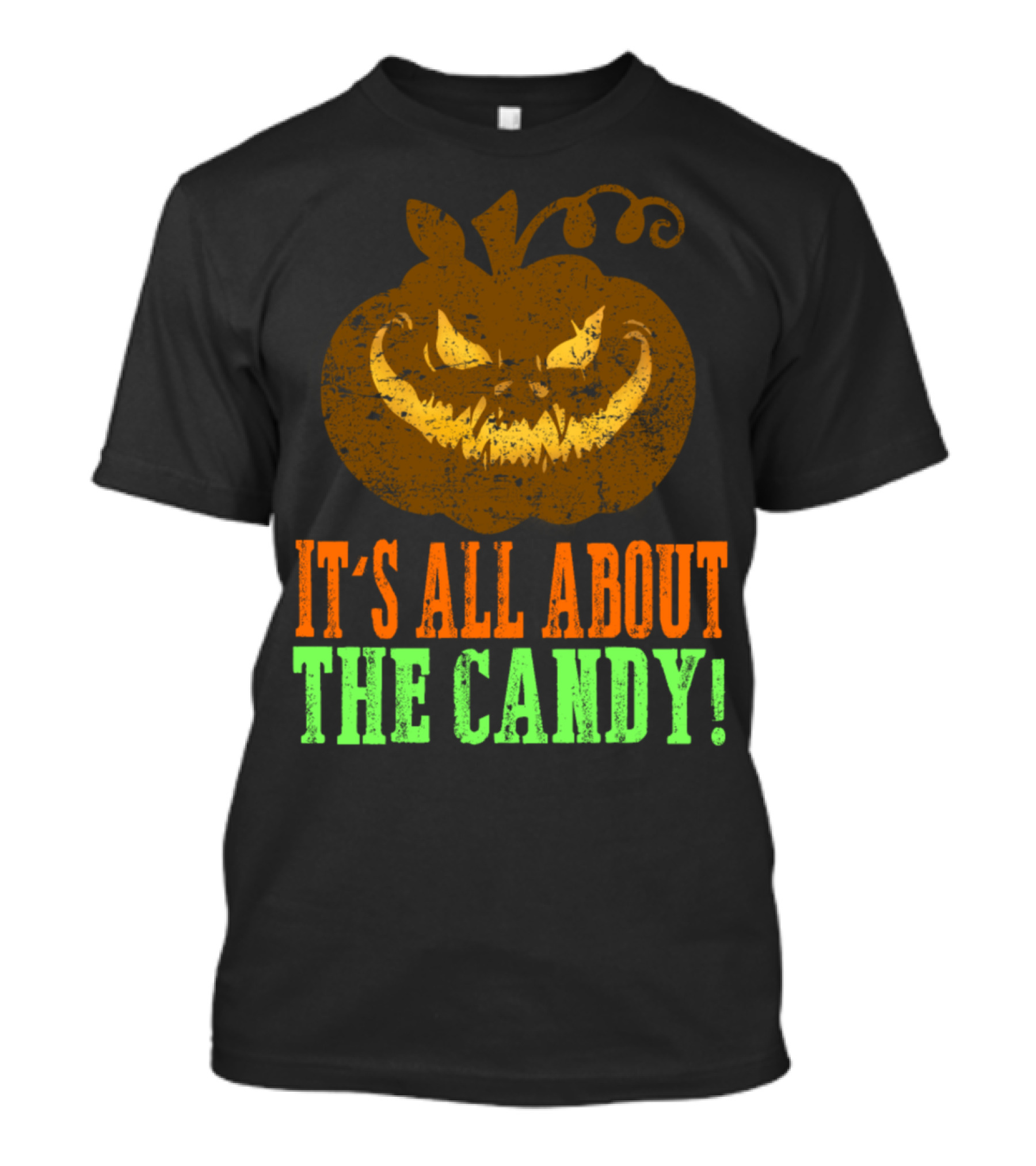 Spooky Pumpkin It's All About The Candy T-Shirt