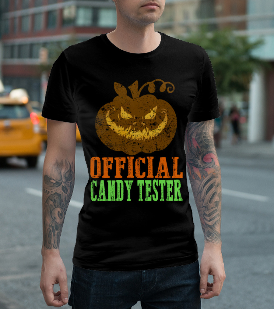 Spooky Pumpkin Official Candy Tester T-Shirt