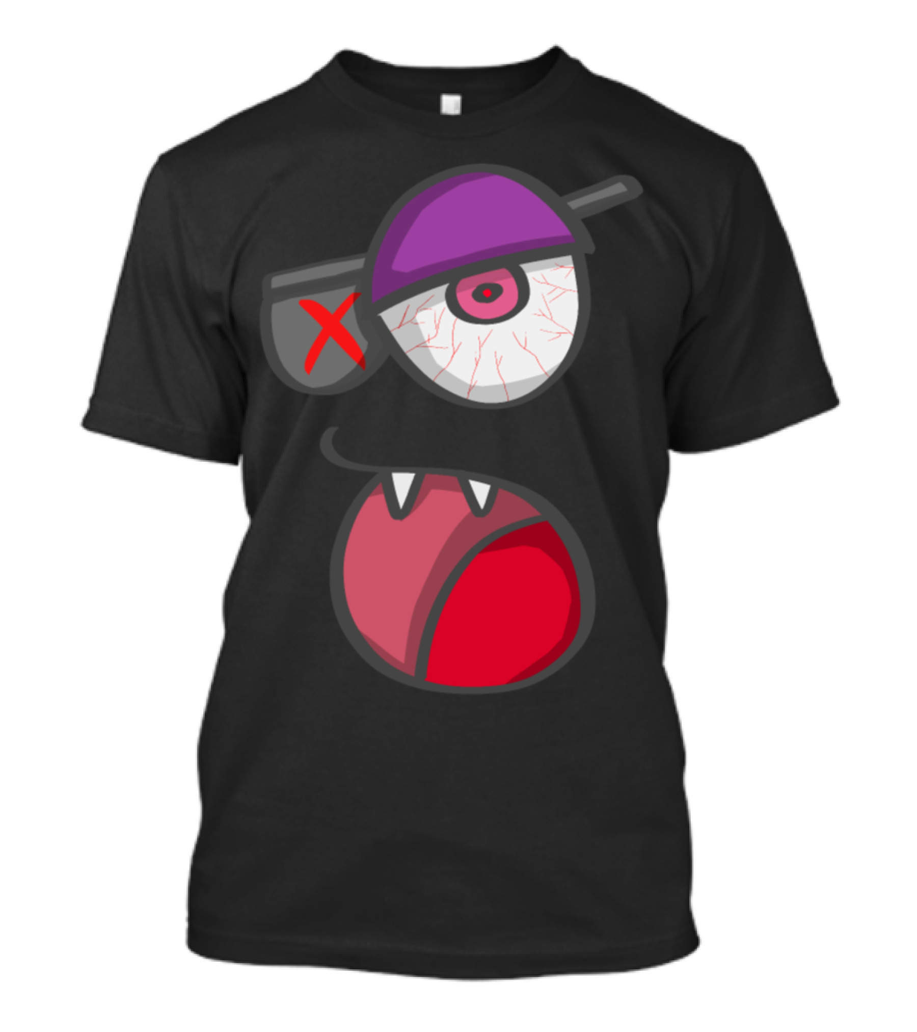 Sweet Monster Eyeball Bat Hat Fang Face T-Shirt