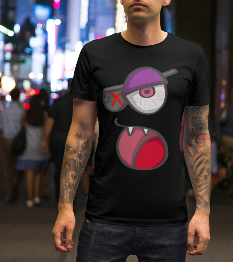 Sweet Monster Eyeball Bat Hat Fang Face T-Shirt