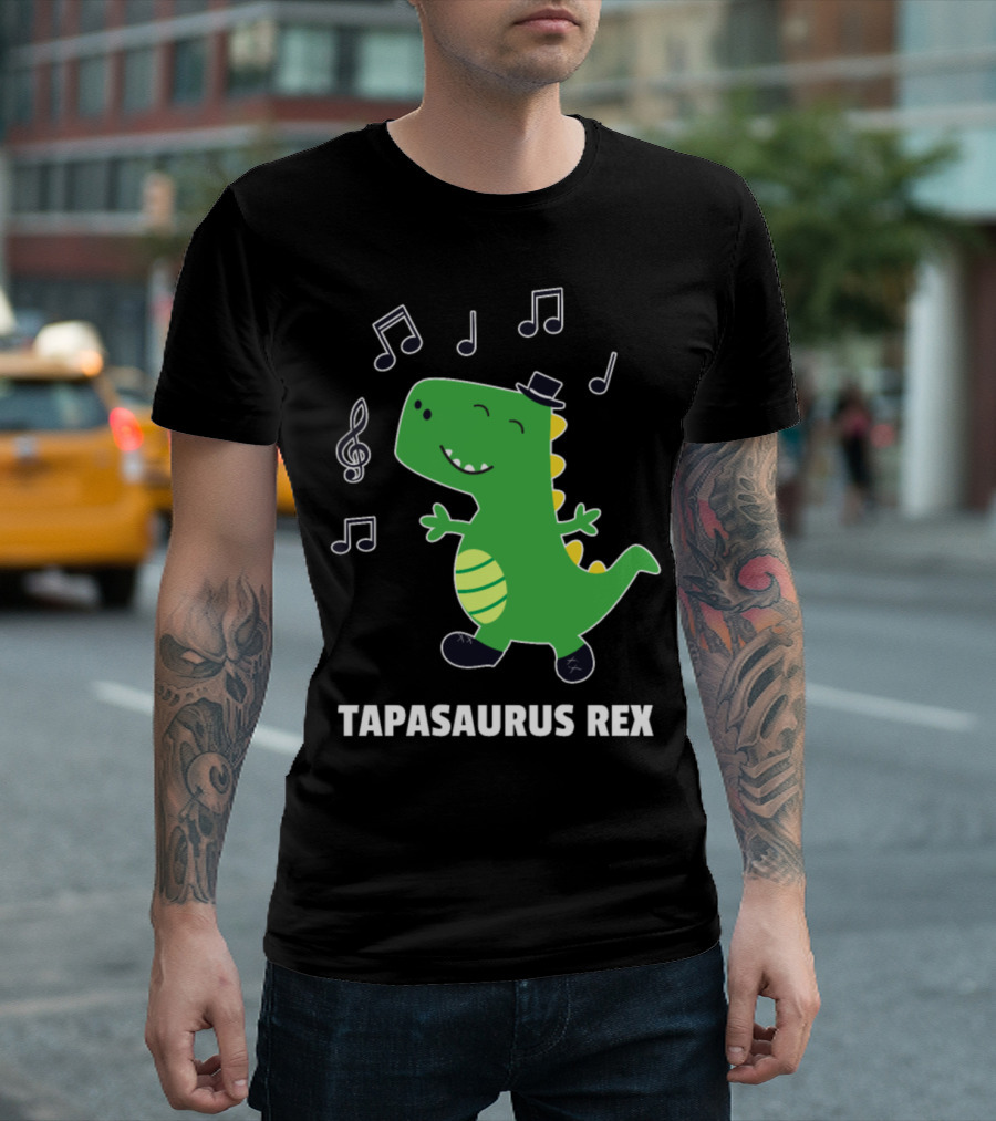 Tapasaurus Rex Dinosaur Recital Tap Dance Notes T-Shirt