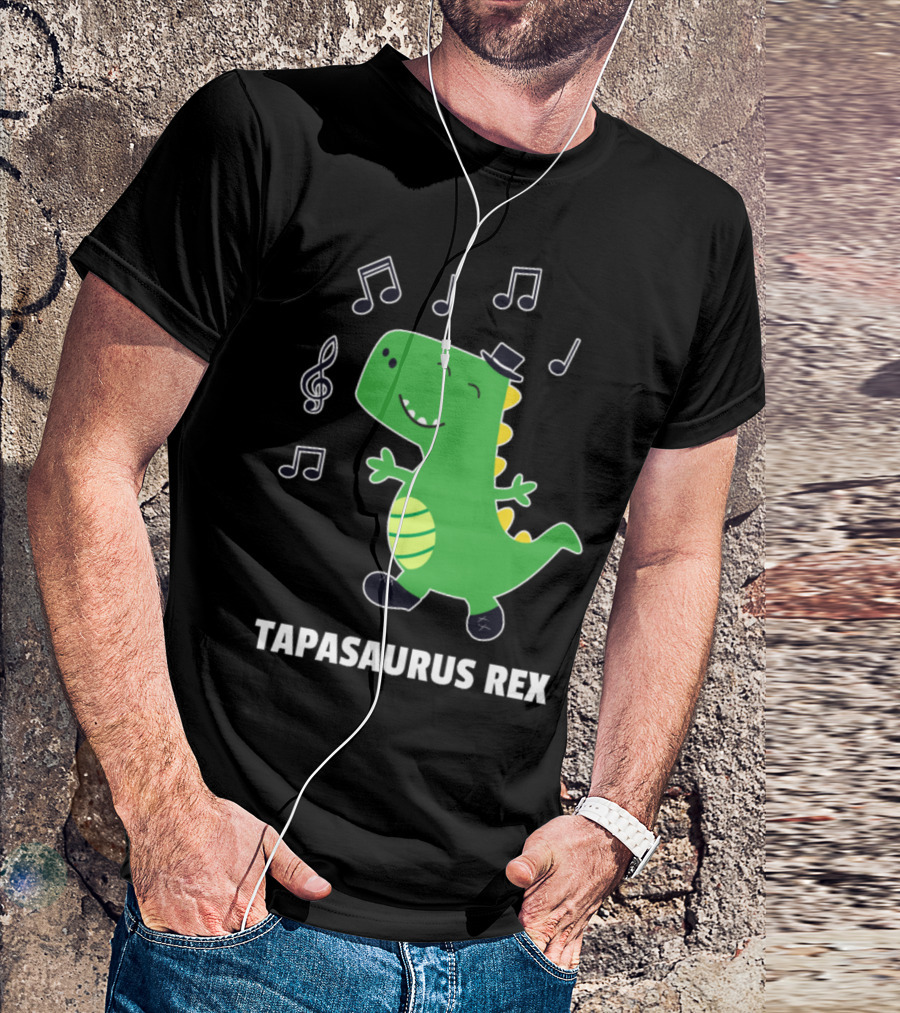 Tapasaurus Rex Dinosaur Recital Tap Dance Notes T-Shirt
