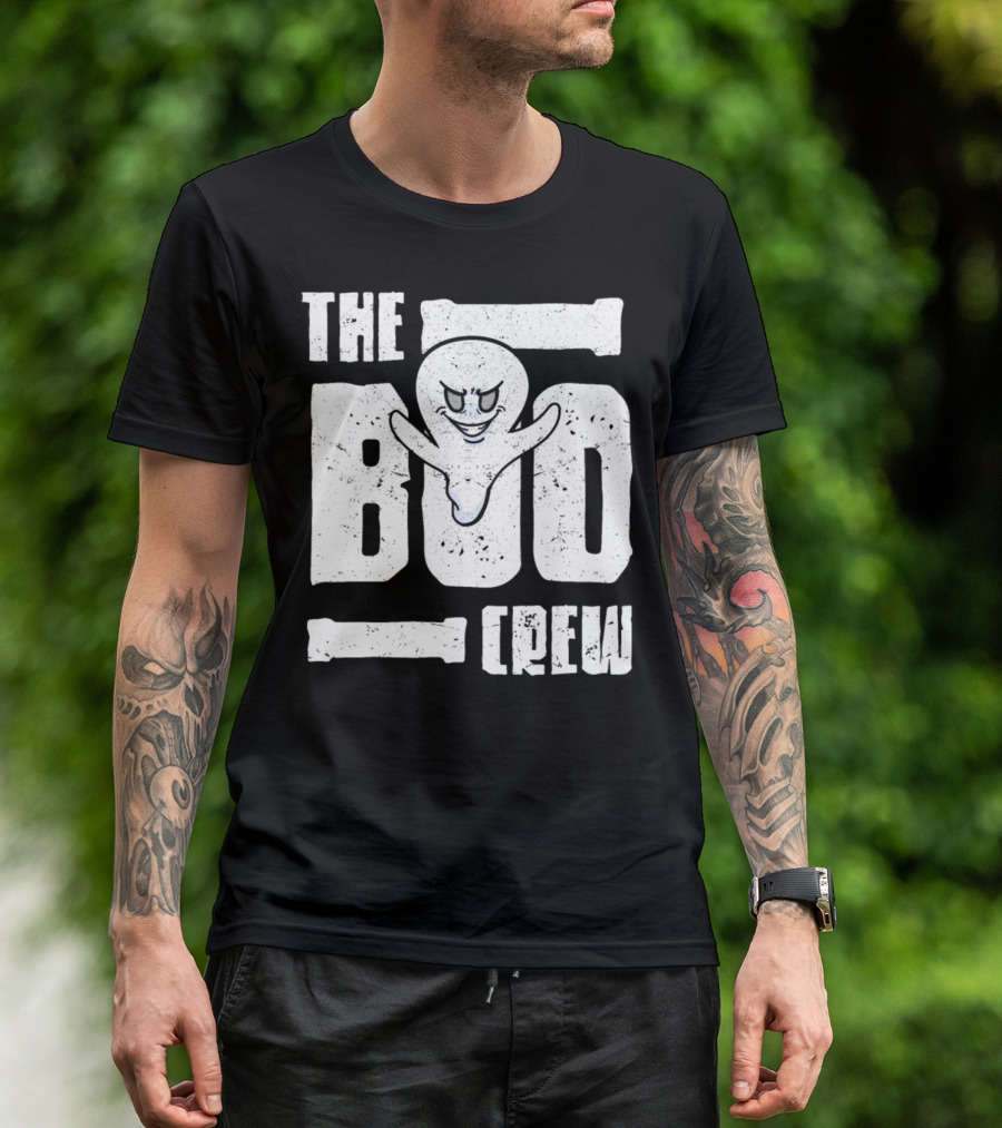 The Boo Crew Ghost With Mischievous Expressions T-Shirt