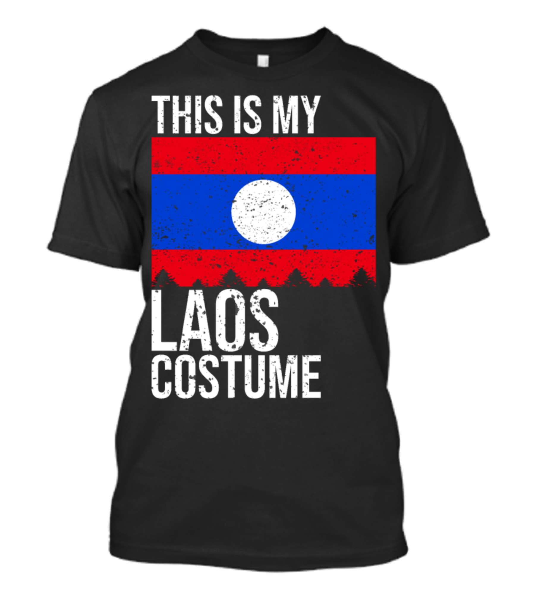 This Is My Laos Costume Flag Background T-Shirt