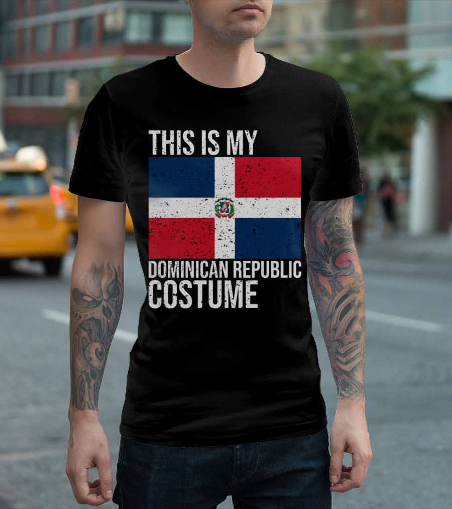 This Is My Dominican Republic Costume Vintage Dominican Republic Flag T-Shirt