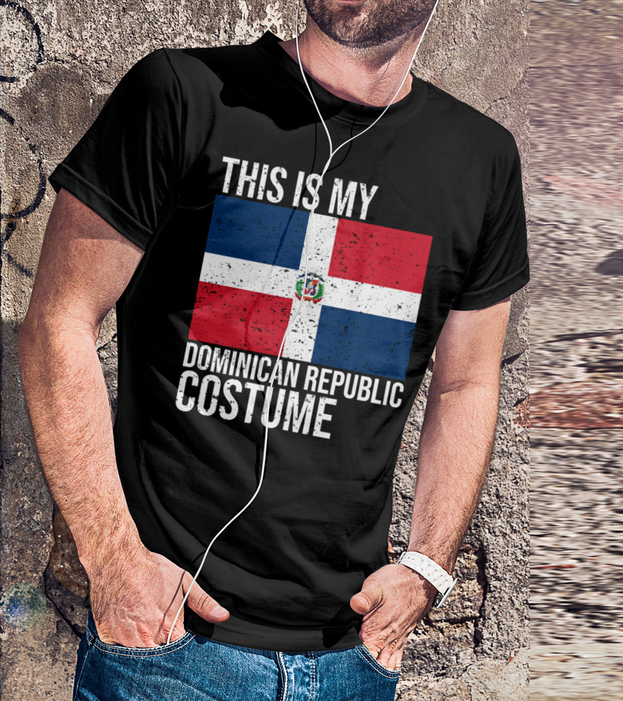 This Is My Dominican Republic Costume Vintage Dominican Republic Flag T-Shirt