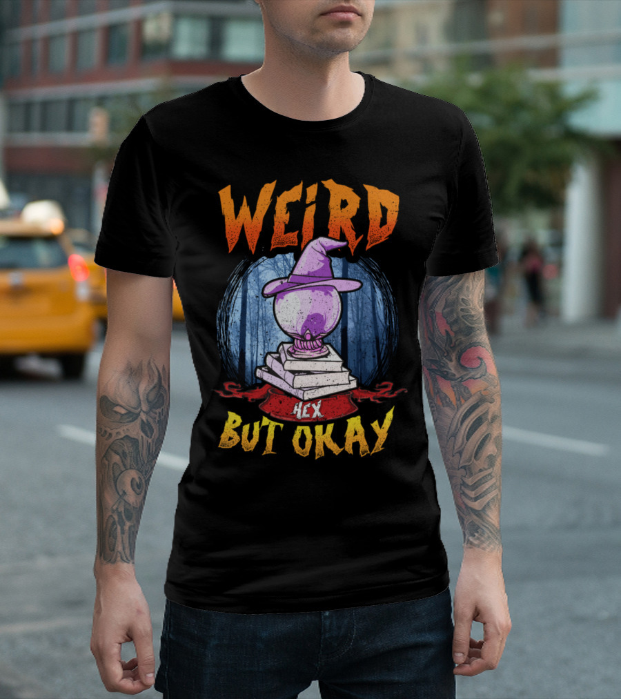 WEIRD HEX BUT OKAY Crystal Ball Witch Hat Forest T-Shirt