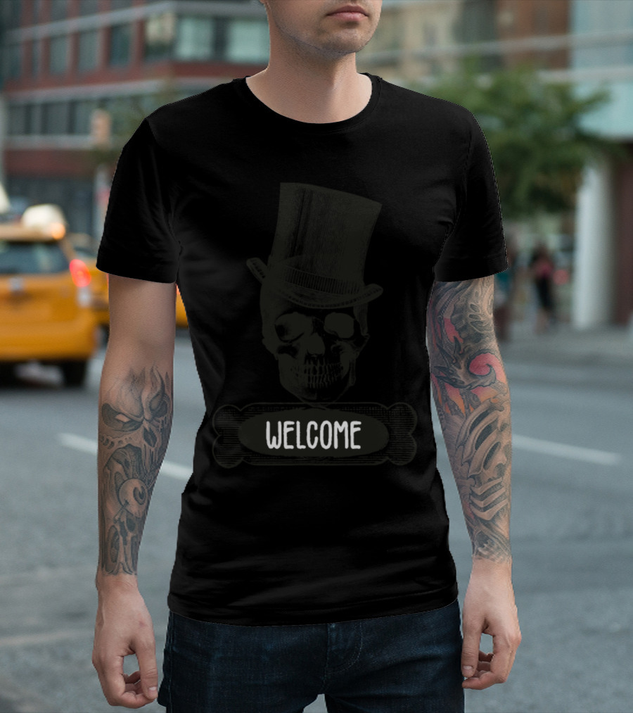 Welcome Skull Big Vintage Hat T-Shirt