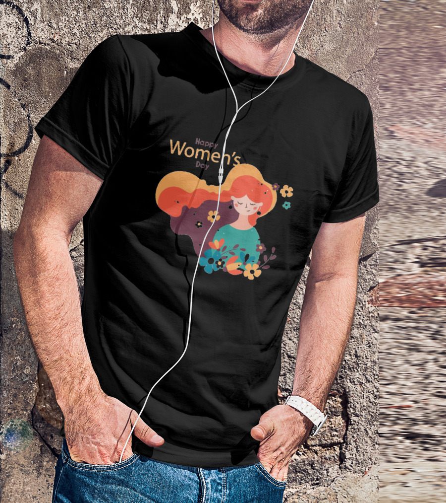 Happy Women's Day International Women's Day Blossoming Lady T-Shirt