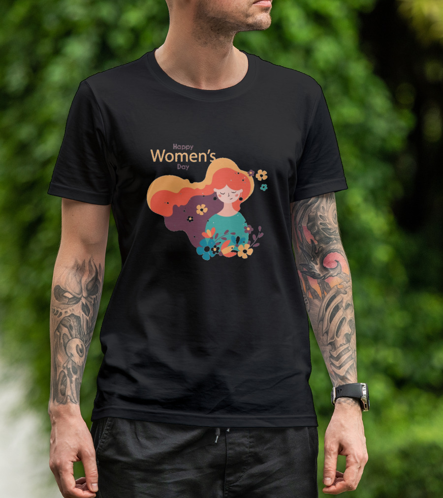 Happy Women's Day International Women's Day Blossoming Lady T-Shirt