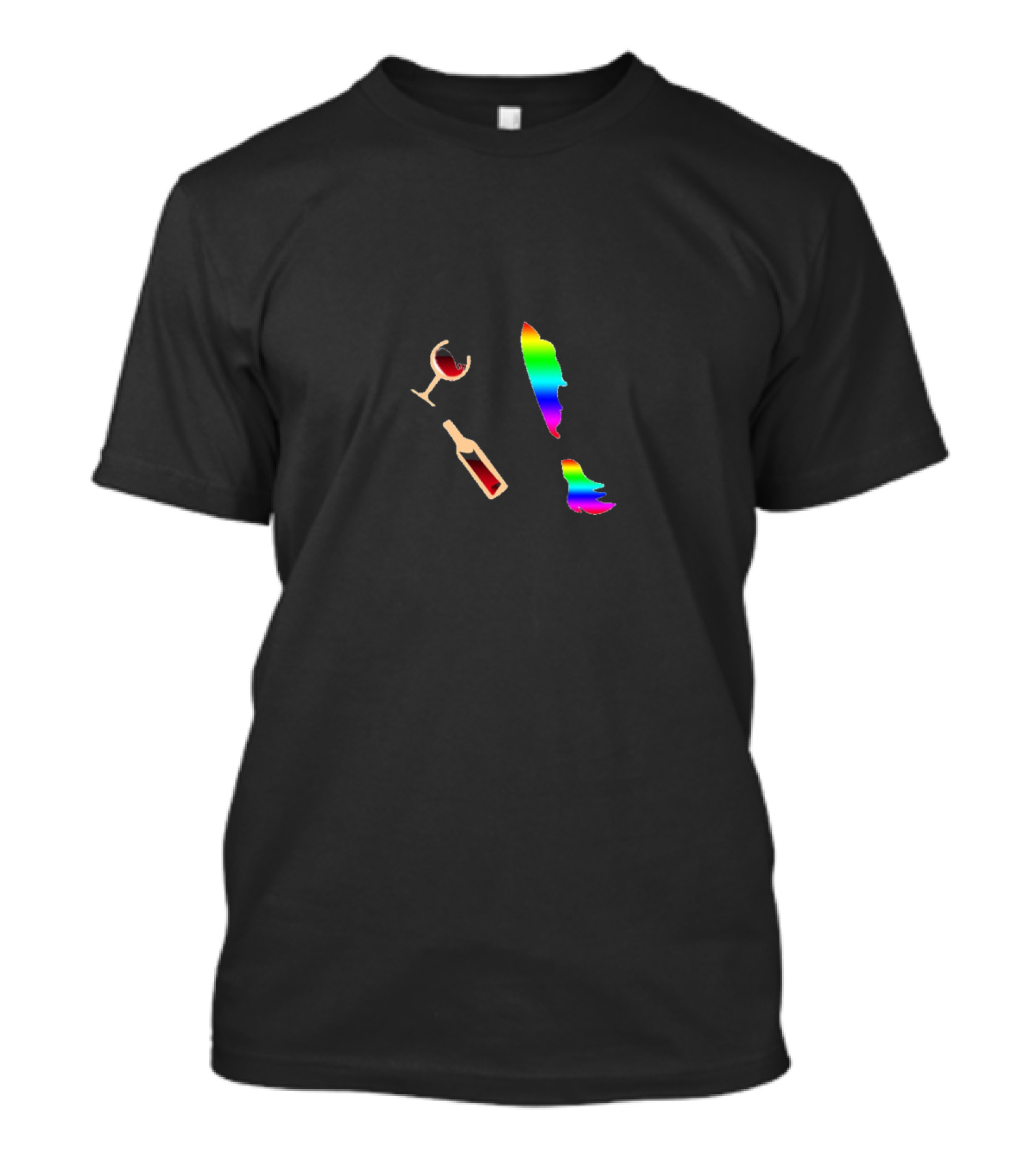 Unicorn Wine Party Rainbow Everyday Women's Day National T-Shirt
